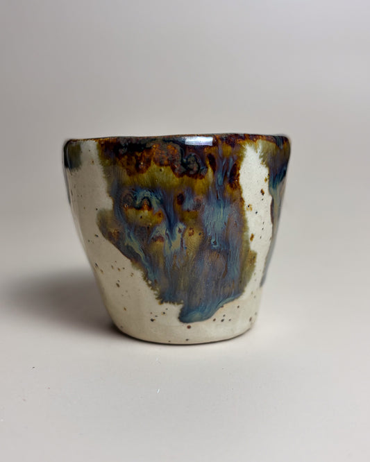Conjunto Copos Café Cerâmica Artesanal MARBLE Light