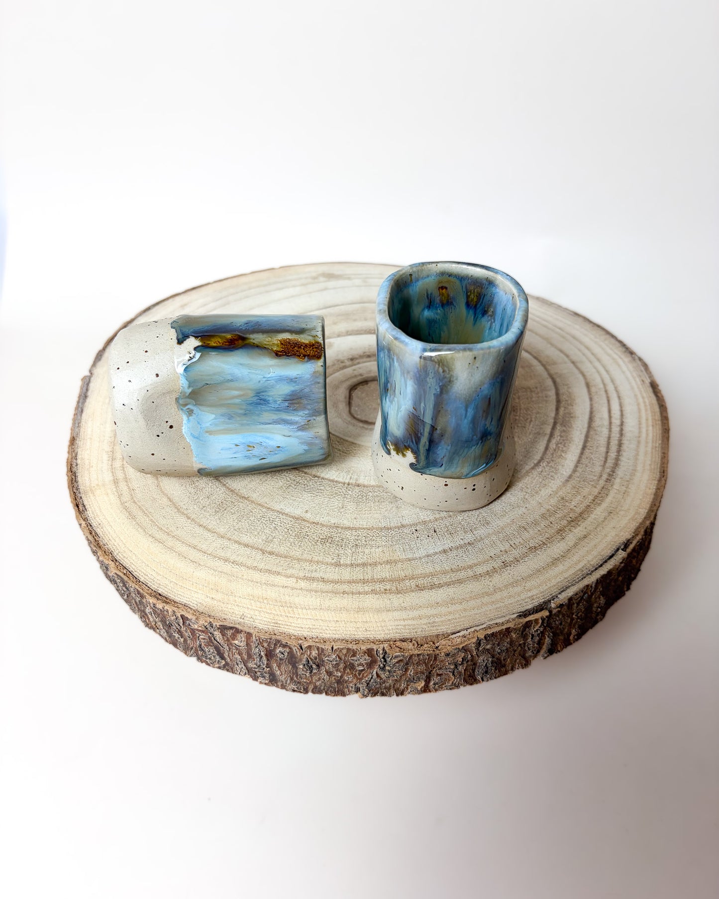 Conjunto Copos Café Cerâmica Artesanal FIORD