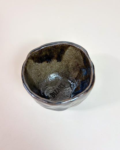 Conjunto Copos Café Expresso Cerâmica Artesanal MARBLE Dark