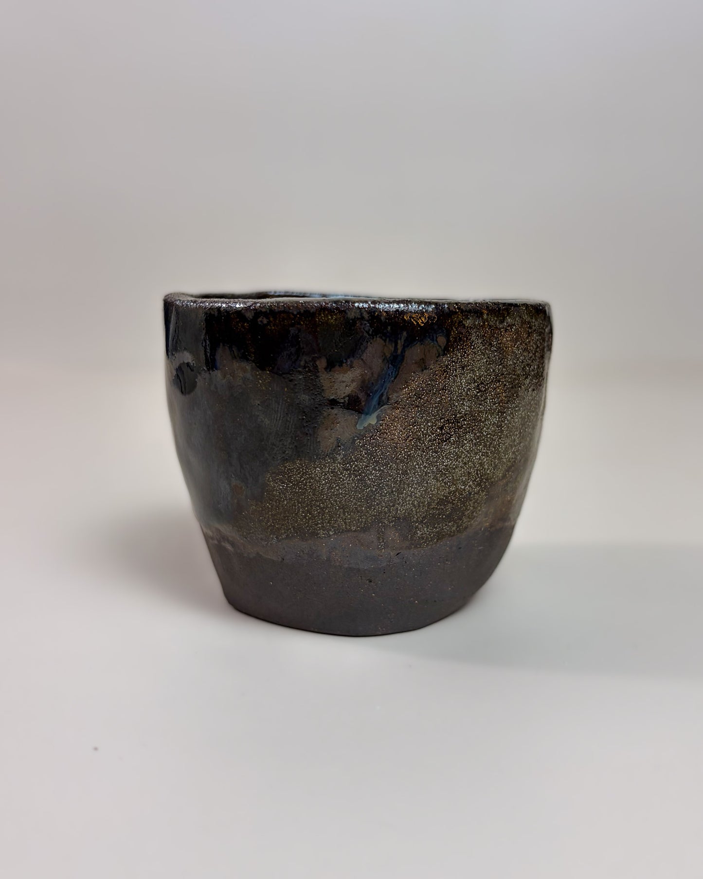 Conjunto Copos Café Expresso Cerâmica Artesanal MARBLE Dark