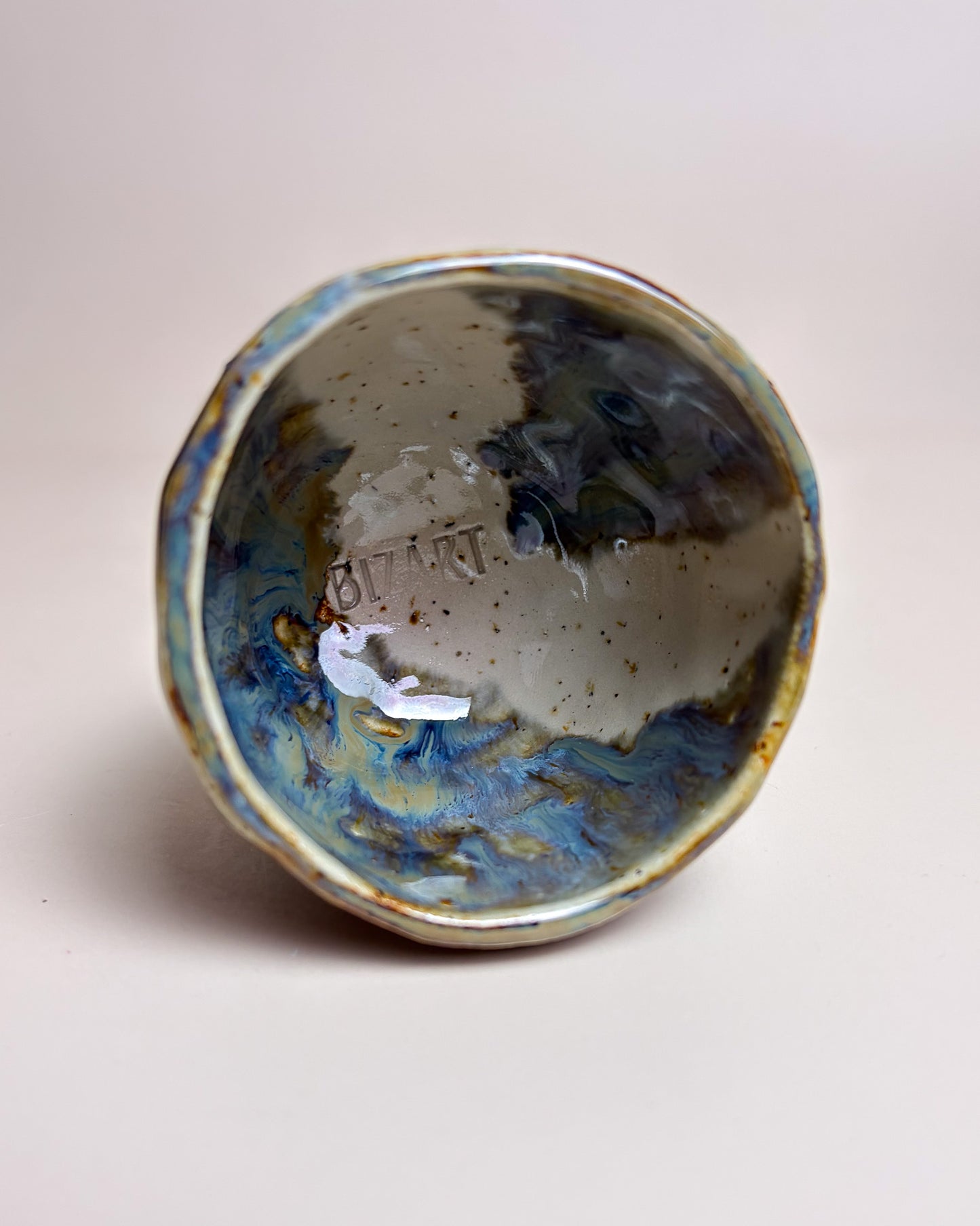Conjunto Copos Café Cerâmica Artesanal MARBLE Light
