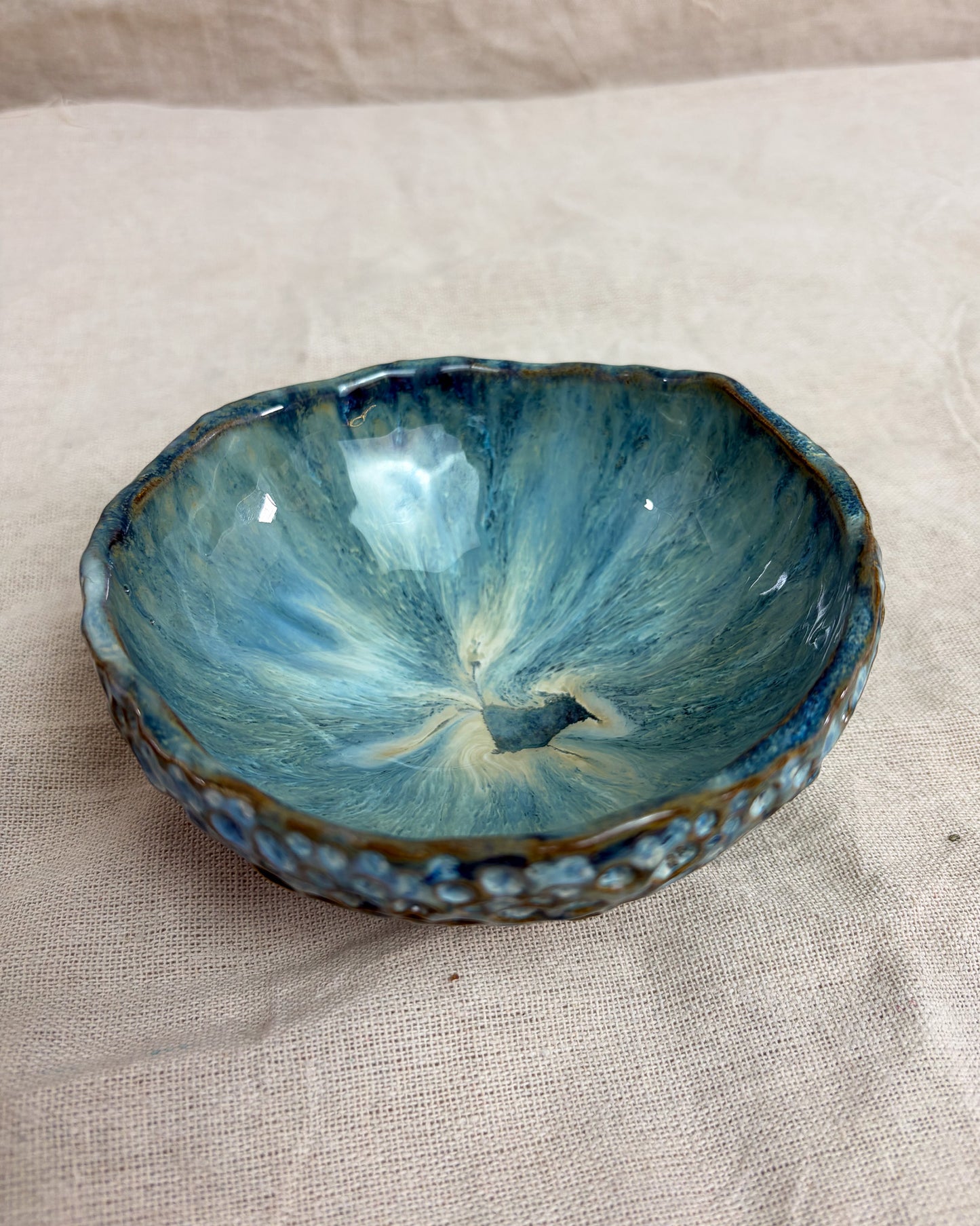 Taça de Sobremesa Cerâmica Artesanal WAVES