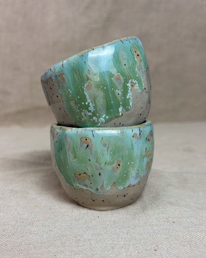 Conjunto Copos Cappuccino Cerâmica Artesanal CORAL