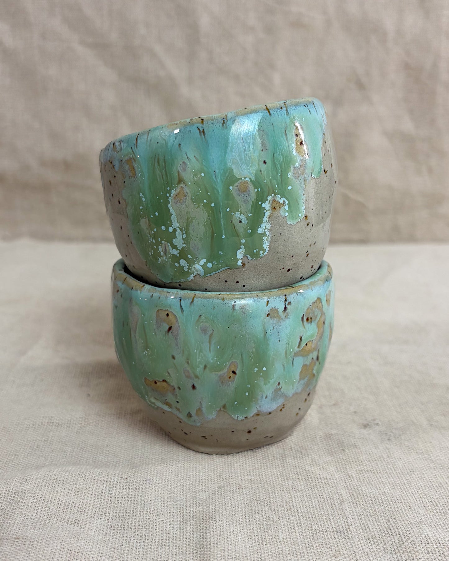 Conjunto Copos Cappuccino Cerâmica Artesanal CORAL