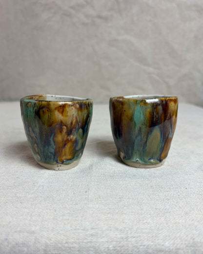Conjunto Copos Café Cerâmica Artesanal FOREST
