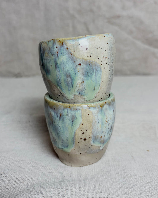 Conjunto Copos Café Cerâmica Artesanal YUKI
