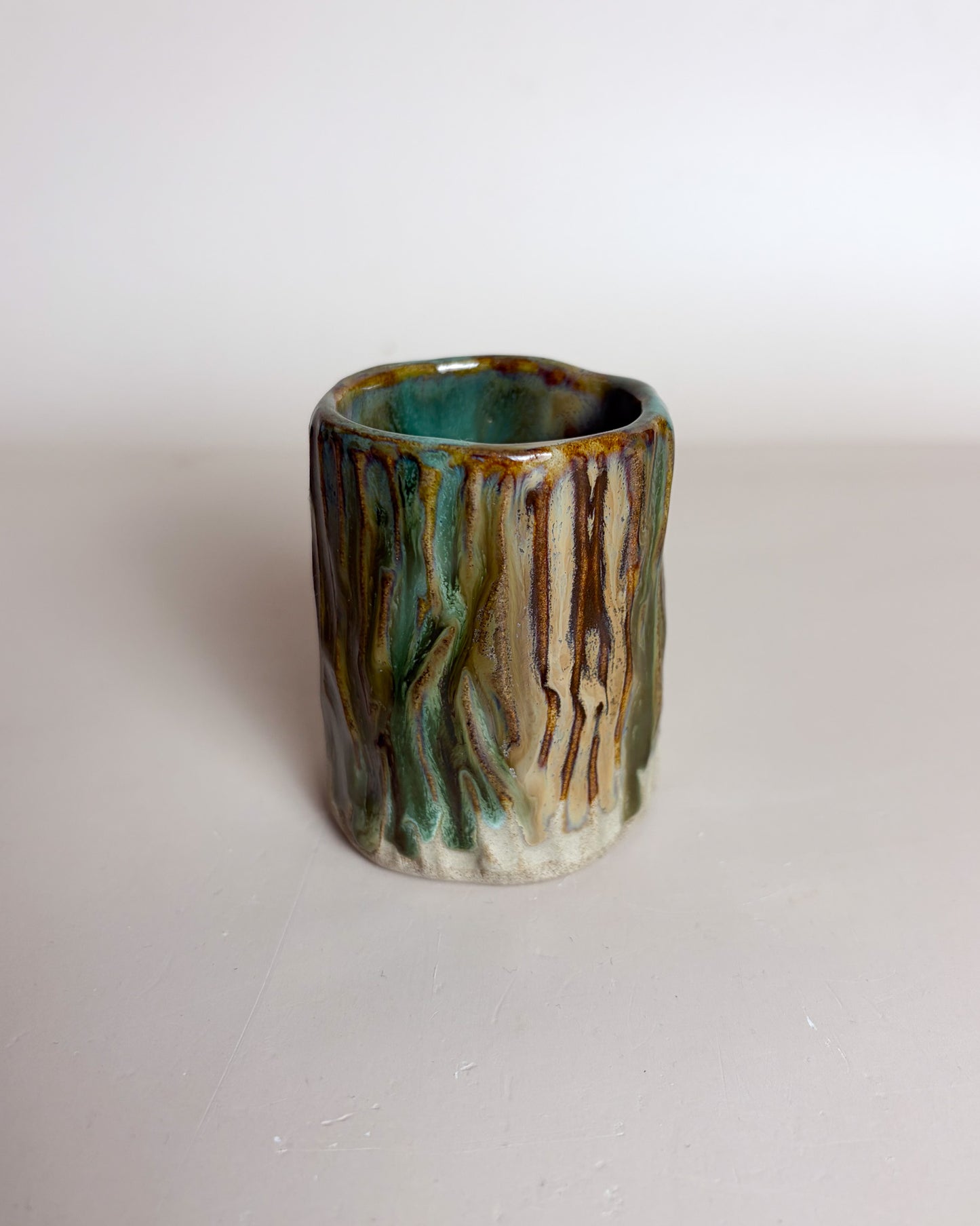 Conjunto Copos Café Texturados Cerâmica Artesanal FOREST
