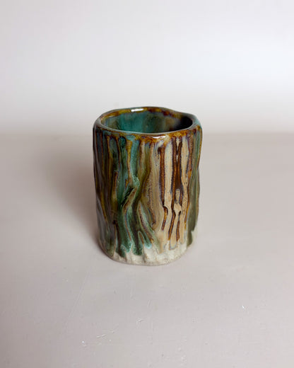 Conjunto Copos Café Texturados Cerâmica Artesanal FOREST
