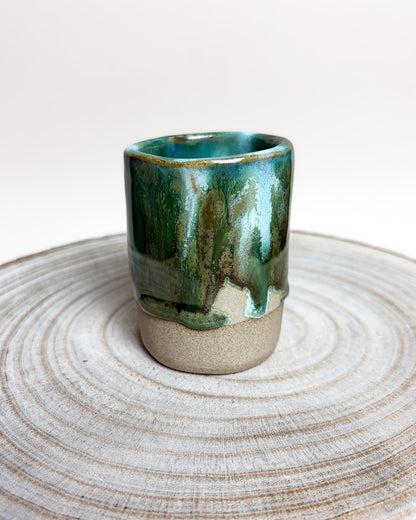 Conjunto 2 Copos Café Cerâmica Artesanal NORTHERN LIGHTS