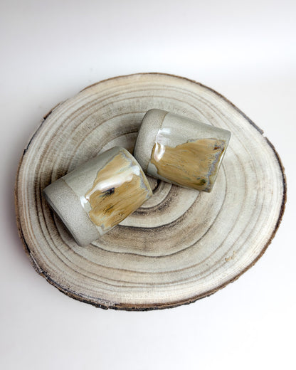 Conjunto Copos Café Cerâmica Artesanal SAARA