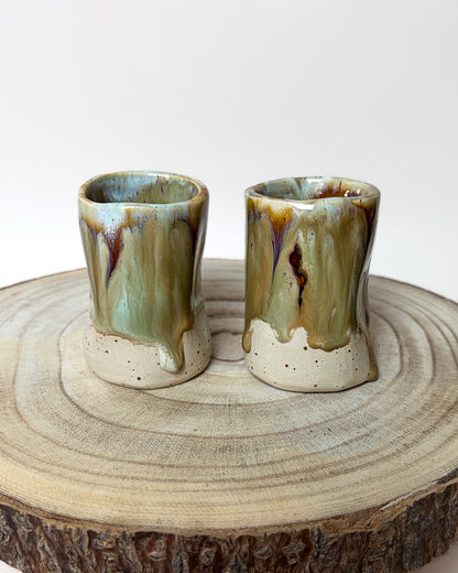 Conjunto Copos Café Cerâmica Artesanal FOREST
