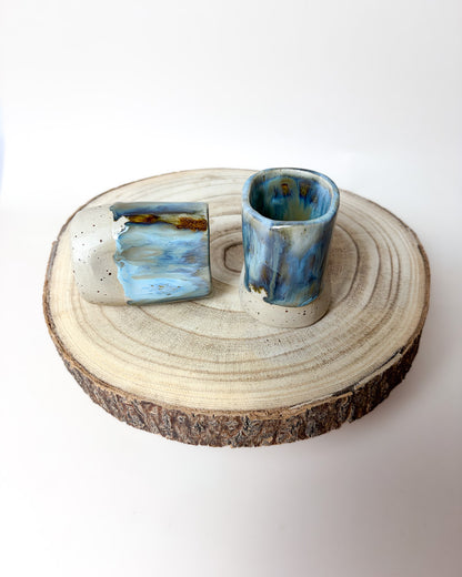 Conjunto Copos Café Cerâmica Artesanal FIORD