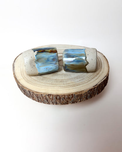 Conjunto Copos Café Cerâmica Artesanal FIORD