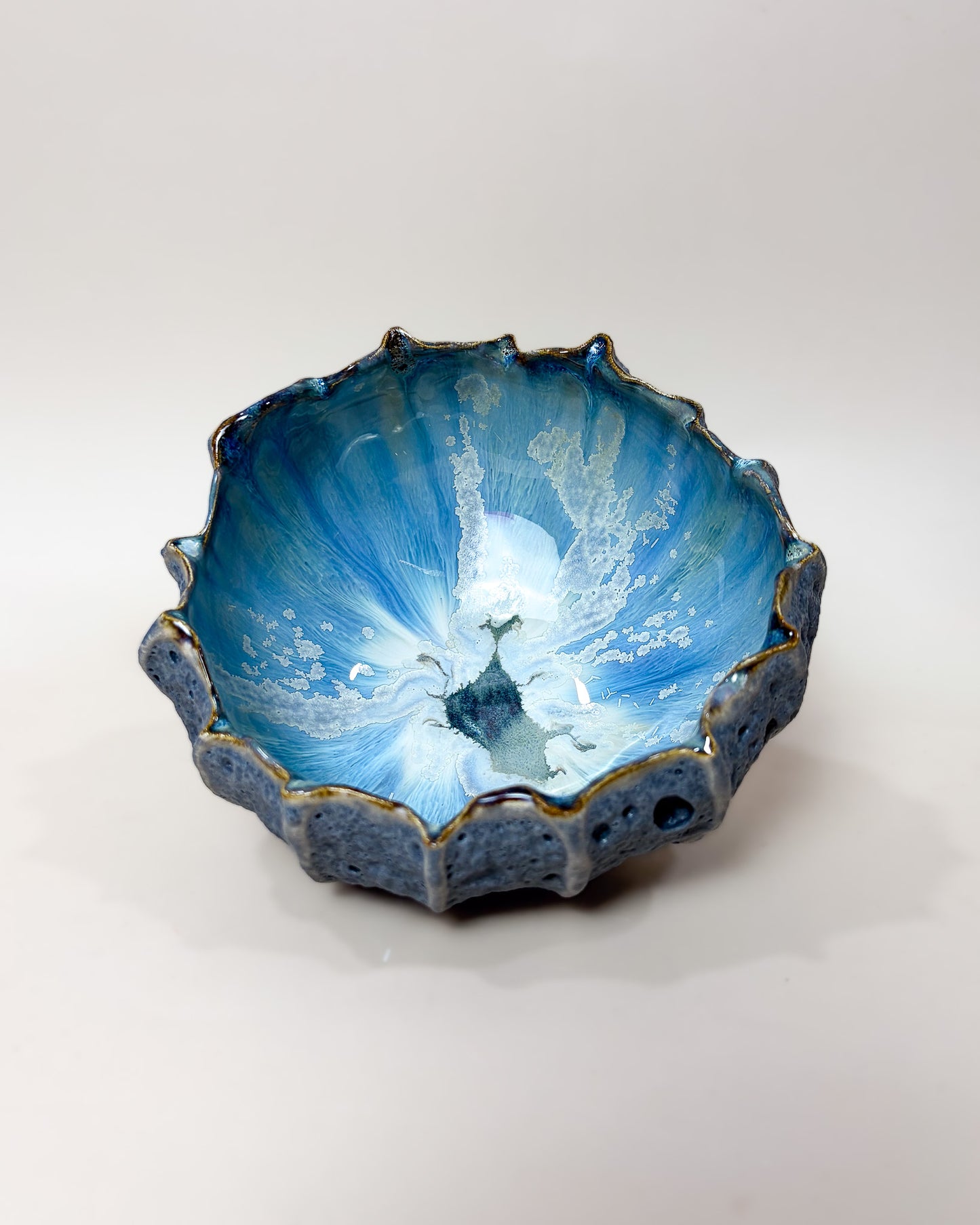 Taça de Sobremesa Cerâmica Artesanal LAPA Ocean Cinza