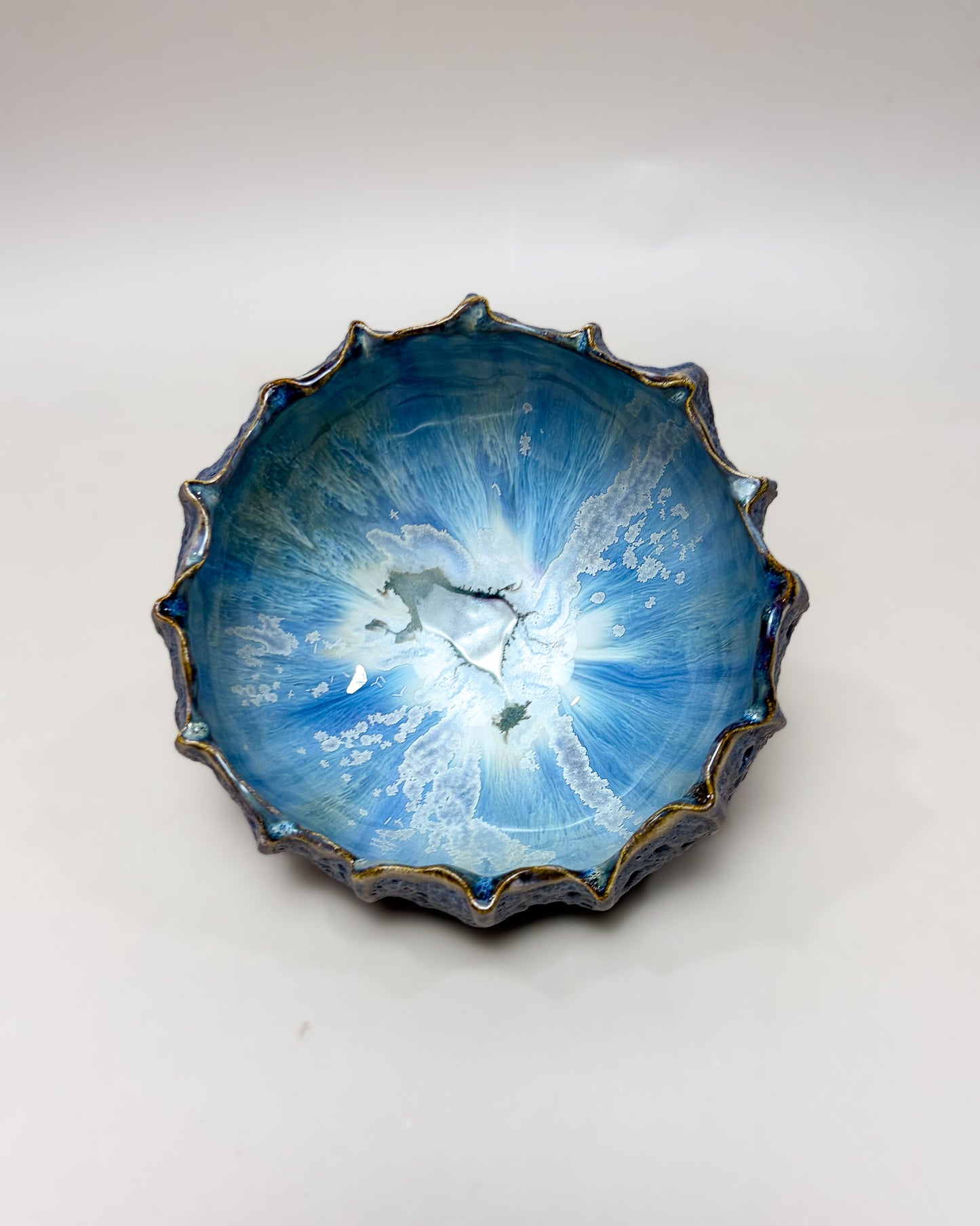 Taça de Sobremesa Cerâmica Artesanal LAPA Ocean Cinza