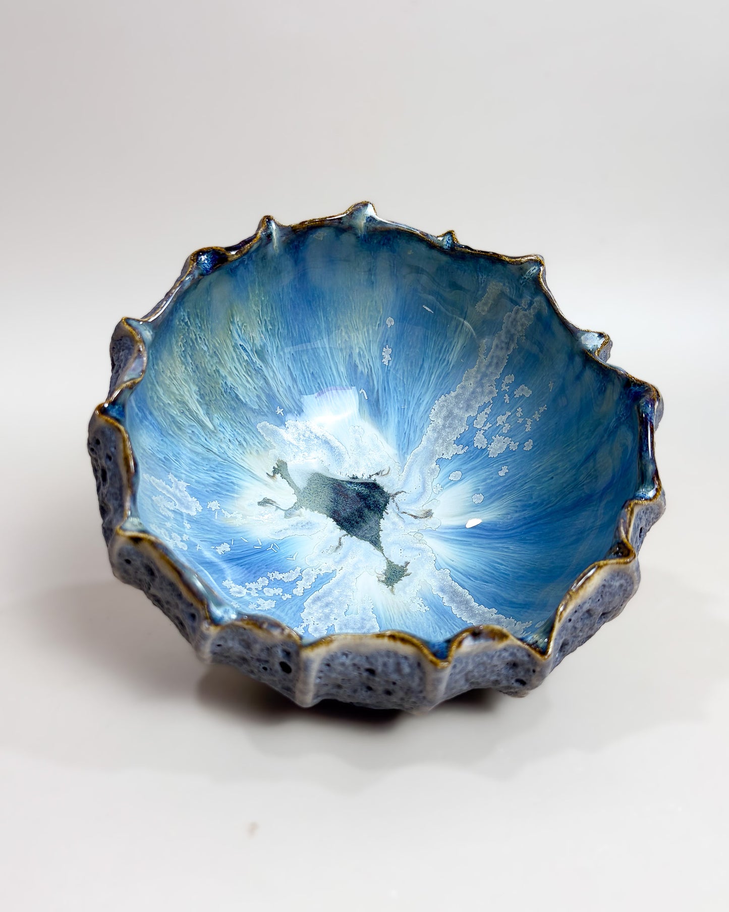 Taça de Sobremesa Cerâmica Artesanal LAPA Ocean Cinza