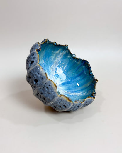 Taça de Sobremesa Cerâmica Artesanal LAPA Ocean Cinza