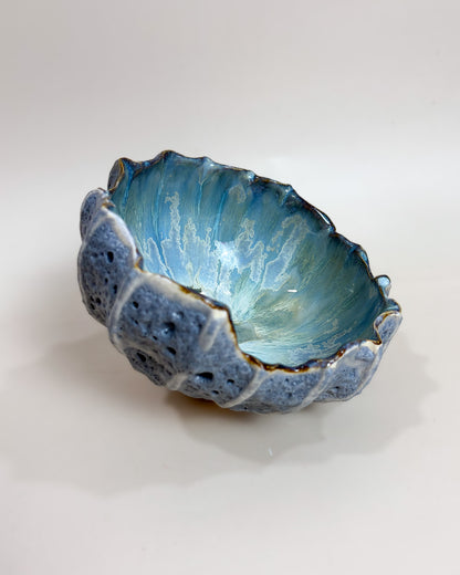 Taça de Sobremesa Cerâmica Artesanal LAPA Ocean Cinza