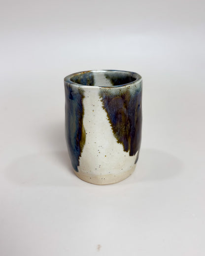 Set of 2 Espresso Cups Handmade Ceramic MARBLE Light